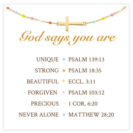 S925 Cross Bracelet for Women, 18K Gold Greeting Card Womens Cross Bracelet