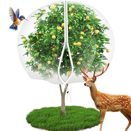 15'*15' Large Fruit Tree Netting for Squirrels and Birds with Drawstring, Insect Bird Netting Pest Barrier for Garden Protection (White)
