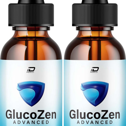 GlucoZen Advanced Formula Drops – Gluco Zen Liquid Supplement Drops Natural Ingredients, Reviews - 2 Bottles - 2 Month Supply