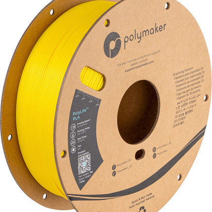Polymaker Silk PLA Filament 1.75mm, Shiny Yellow PLA 3D Printer Filament Silk 1kg - PolyLite 1.75mm PLA Filament Silk Yellow Filament 1.75mm