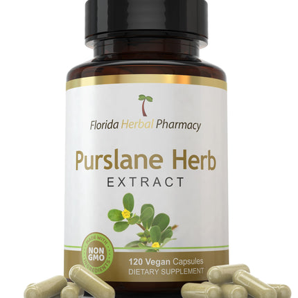 Florida Herbal Pharmacy, Purslane Herb Extract Supplement Capsules 10:1 (120 Capsules)