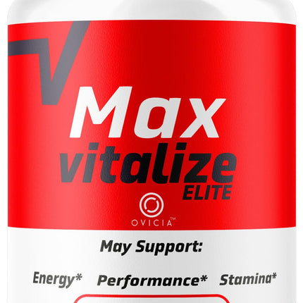 Max Vitalize Capsules Support Advanced Formula - MaxVitalize Premium Pills All Natural Ingredients Maximum Strenght, Daily Support for Overall Health & Wellness 60 Capsules for 1 Month