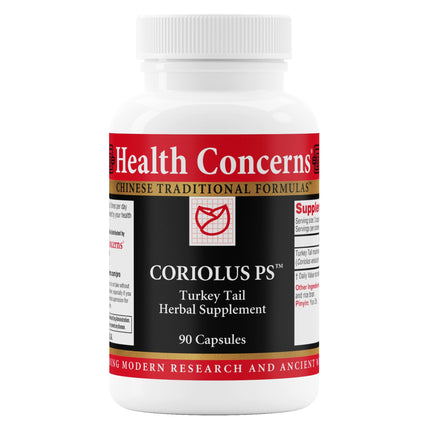 Health Concerns Coriolus PS – Turkey Tail Mushroom Supplement for Immune Support & Gut Health – Microbiome Balance – Cooling Chinese Herb – 1500mg Turkey Tail Per Serving – 90 Capsules