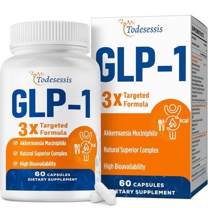 GLP-1 Supplement for Women, 3X Targeted Formula, Gentle on the Stomach, GLP-1 with Akkermansia Probiotic, Berberine HCI & Chicory Inulin, Natural GLP1 for Digestion & Gut Health - Vegan, 60 Capsules