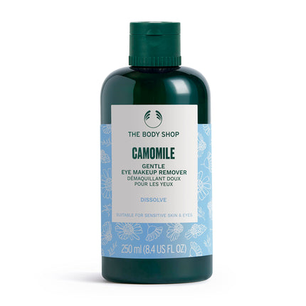 The Body Shop Chamomile Gentle Eye Makeup Remover | Dissolve & Melt Away Tough Eye Makeup | Soothing with Chamomile Extract for Sentitive Skin, Vegan, 250 ml / 8.4 oz