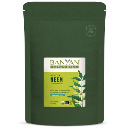 Banyan Botanicals Neem Powder – Organic Neem Leaf Supplement (Azadirachta Indica) – for Skin Health, Immune Support, and Natural Detoxification* – 1 lb. – Non-GMO Sustainably Sourced FFL Fair Trade