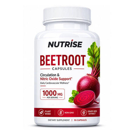 ONAISE NUTRISE Beetroot Capsules – Beet Root Powder with Grape Seed Extract, Non-GMO, Daily Use for Adults, 90 Count (1 Pack)