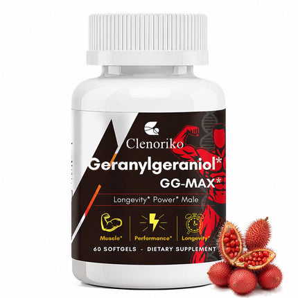 Clenoriko GG-Max Geranylgeraniol GG Supplement 300mg for Men, 60 Softgels