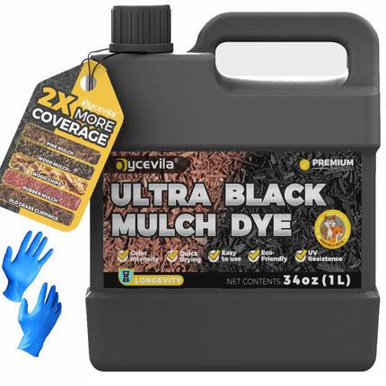 32 oz Black Mulch Dye Concentrate, Liquid Mulch Dye for Landscaping