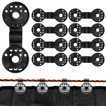 100PCS Shade Cloth Clips with Lock Grip, Heavy Duty Round Plastic Clips for Windproof Awning, Sun Shade Net, Garden Greenhouse and Anti Bird Netting