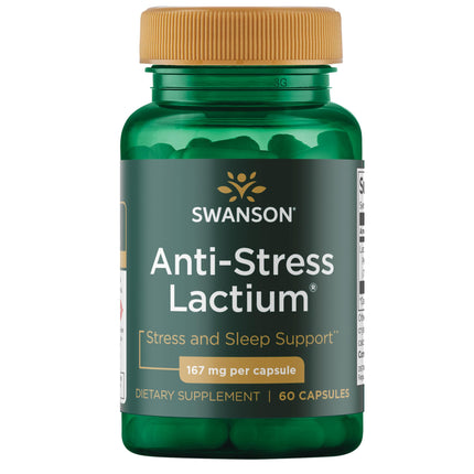 Swanson Women's Anti-Stress Formula (Lactium) - Helps Counter Stress, Promotes Relaxation and Sleep Support - (60 Capsules, 167mg) 1 Pack