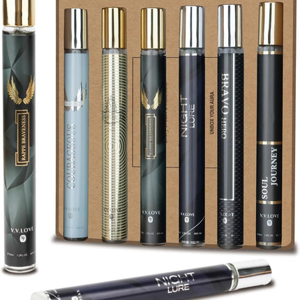 OFUN Cologne for Men, 6x35ml Mens Perfume Gifts, Cologne Sampler Sets for Men,Travel Size Perfumes Samples para Hombre, Fathers Day Birthday Gifts Anniversary Valenines Christmas
