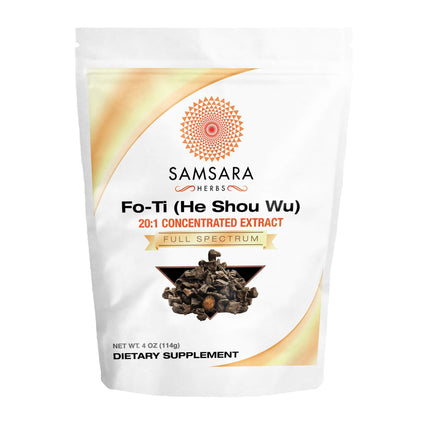 Samsara Herbs Fo-Ti Extract Powder (4oz/114g) (He Shou Wu) - 20:1 Concentrated Extract, Prepared