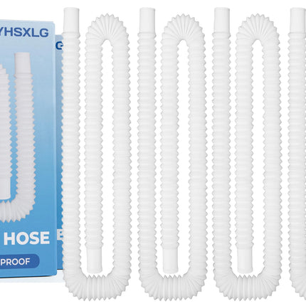 Pool Hoses for Above Ground Pools, 4 Pack 1.25 Inch Pool Filter Pump Hoses, Compatible with Pool Filter Pump 607, 637 With 8 Metal Clamps