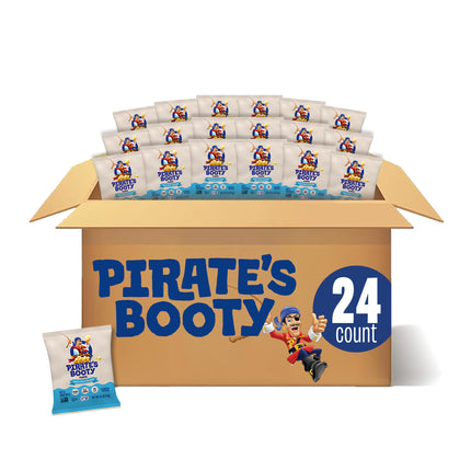 PIRATE'S BOOTY Aged White Cheddar Cheese Puffs Bags, .5 oz (24 Count)