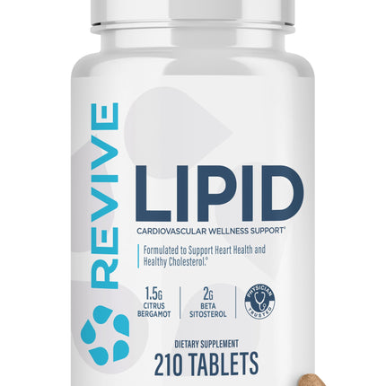 Revive MD Lipid Support Formula - Supplement Helps Maintain Healthy Cholesterol Levels, Endothelial Health & Triglyceride Levels - Beta Sitosterol, Citrus Bergamot & Pantethine (30 Servings)