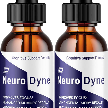 Neurodyne Liquid Drops – Neuro Dyne Natural Liquid Dietary Natural Blend Supplement (2 Pack – 2 Month Supply)