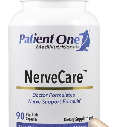 Patient One NerveCare | Supplement to Support Nerve and Vascular Health* | With Alpha Lipoic Acid, Vitamin B12, ALC and Benfotiamine | 90 Capsules