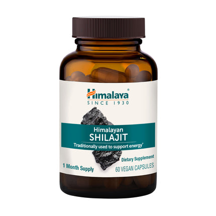 Himalaya Shilajit - Herbal Energy Supplements with Fulvic Acid and 85+ Trace Minerals, from Shilajit Resin, Vegan, Non-GMO, Gluten Free, 250 mg, 60 Capsules