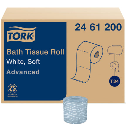 Tork Advanced Toilet Paper Roll, 80 rolls x 500 sheets, 2461200