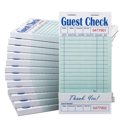 Batrical Guest Checks Server Note Pads 1000 Sheets Waitress Notepad for Restaurants (20 Books) 3.5" x 6.75" Per Ticket Book