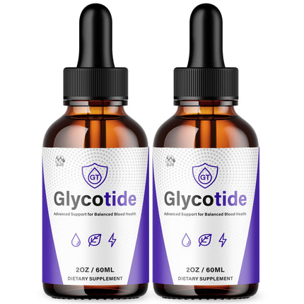 (2 Pack) Glycotide Drops, Official Glycotide Blood Support Drops with All Natural Ingredients, Advanced Glicotide Blood Health and Overall Wellness Supplement with Max Strength Vitamins (60 Servings)