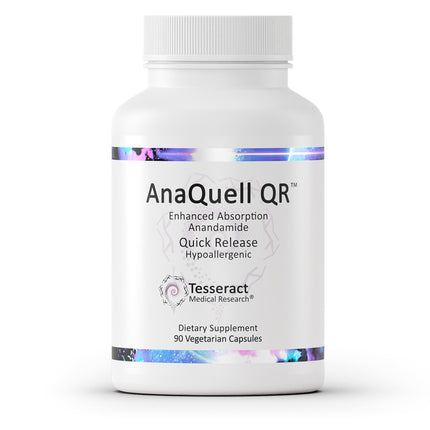 Tesseract Medical Research AnaQuell QR, Stress Relief & Mood Support Supplement, Quick Release L Citrulline & Anandamide, Helps Manage Anxiousness, 90 V-Caps