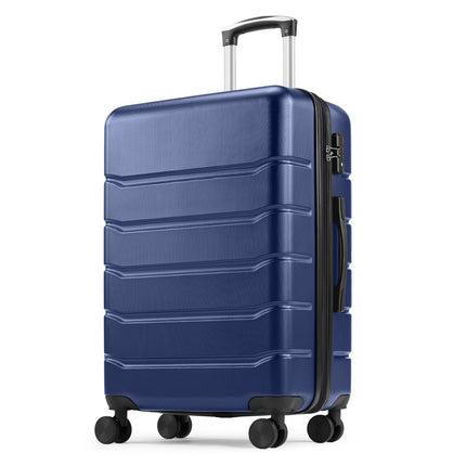 Sweetcrispy 29IN Carry on Luggage, Expandable Hard Shell ABS Suitcase with 360° Swivel Wheels, TSA Lock, Lightweight, Navy Blue