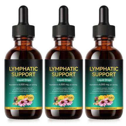 Lymphatic Drainage Drops, Support Supplement with Echinacea, Dandelion, Elderberry, Cleavers, Astragalus, Burdock & More, 2 FL OZ - Natural Lymphatic Cleanse & Immune Support