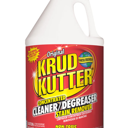 Krud Kutter Original Concentrated Cleaner Degreaser, 1 Gallon, Heavy Duty Multi Surface Cleaner for Grease, Oil and Tough Stains, Dilutable for Kitchen, Garage, Floors and Outdoor Use