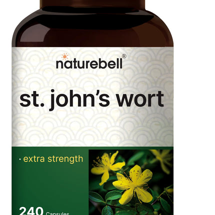 NatureBell St. John’s Wort Extract, 240 Capsules – 600 mg Per Serving – Non-GMO, cGMP Manufactured