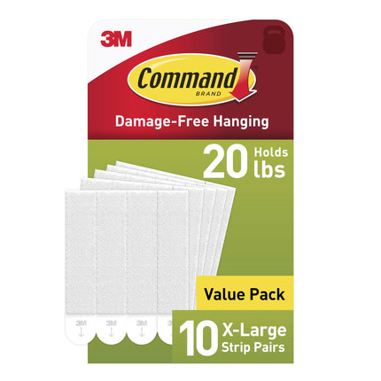 Command X-Large (20 lb) Picture Hanging Strips, 10 Pairs (20 Strips)