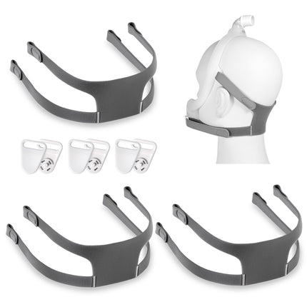 Royal Flag 3-Pack Replacement Headgear Strap for Dreamwear Full Face Mask, Adjustable Headgear Strap with 6 Pcs Magnetic Clips