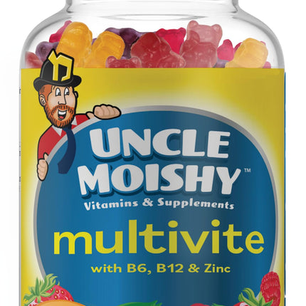 Uncle Moishy Childrens Multi-Vitamin Mineral Jellies with Choline - 120 Jellies