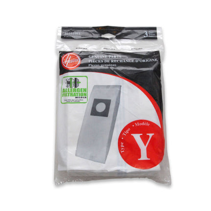 Hoover Vacuum Cleaner Bags for Upright Vacs, Pack of 3, Type Y