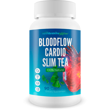 Blood Flow Cardio Slim Tea - Advanced Pressure Support Full Body Detox Cleanse for Women - Increase Blood Flow & Circulation to Reduce Pressure & Increase Lymph Detoxification Flow - Gut Detox