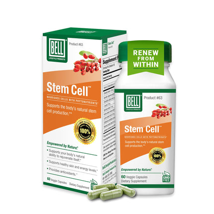Bell Stem Cell Supplements - Supports Your Body's Natural Ability to Replace Worn Out Cells and Rejuvenate Tissue | Celulas Madres | 60 Capsules