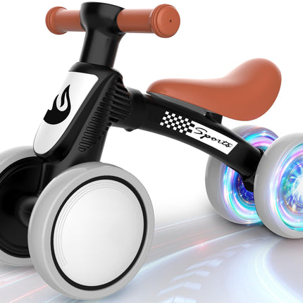 WETIFY Colorful Lighting Baby Balance Bike Toys for 1 Year Old Boy Gifts, 10-36 Month Toddler Balance Bike, No Pedal 4 Silence Wheels & Soft Seat First Bike, One Year Old Boy Birthday Gift.