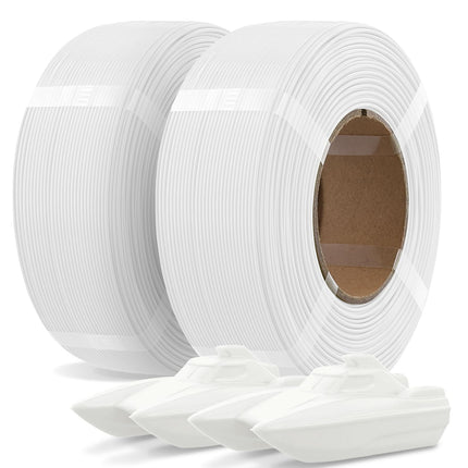 OVERTURE 2 Pack 1kg High Speed Refill PETG Filament, White*2