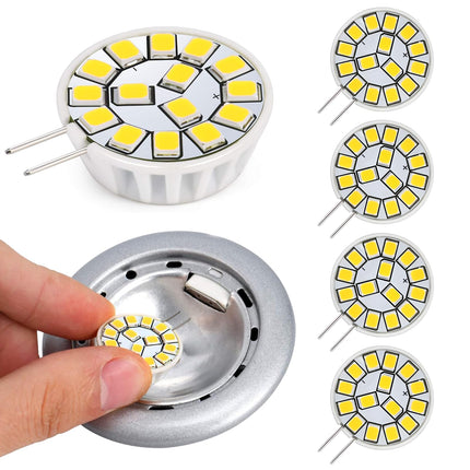 Kohree G4 LED Bulb 12V 4000K AC/DC Bi-Pin Base Ceiling Recessed Puck Light Bulb LED Replacement Halogen Bulb 20W Equivalent for RV Camper Trailer 5th Wheel and Marine Boat (2 Watt, Natural White)