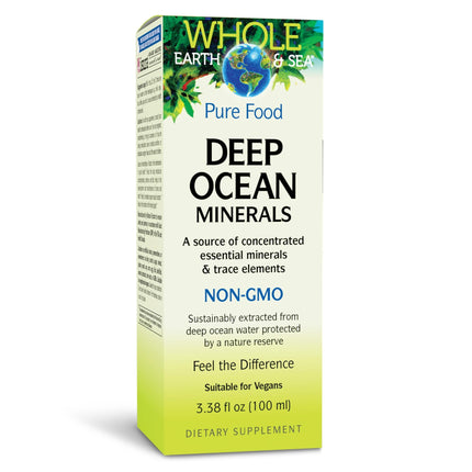 Natural Factors Whole Earth & Sea Deep Ocean Minerals - Supports Electrolyte Balance & Bone Health* - Vegan - Unflavored - 3.38 oz