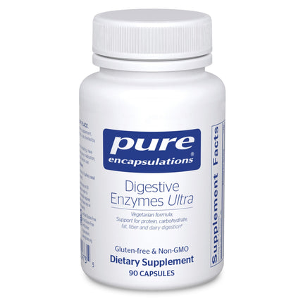 Pure Encapsulations Digestive Enzymes Ultra - Vegetarian Digestive Enzyme Supplement to Support Protein, Carb, Fiber, and Dairy Digestion* - 90 Capsules