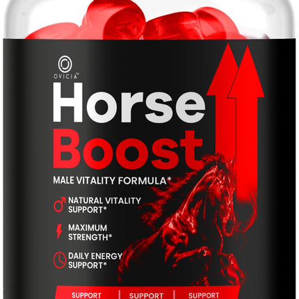 Horse Boost Gummies - Official HorseBoost Gummys Advanced Premium Formula Support Maximum Strength, All Natural Ingredients Vitamins for Overall Health & Wellness, 60 Gummies for 1 Month