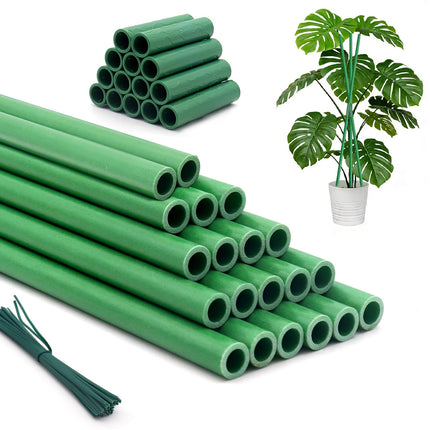 Garden Stakes 17Inch 20Pcs HOUNANG Adjustable Length Plant Support Stakes