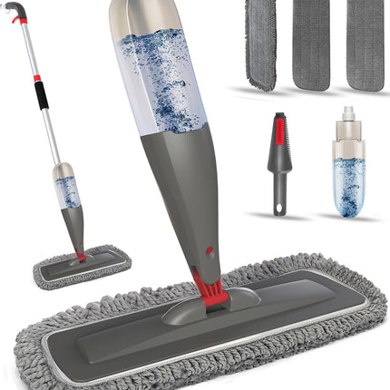 Spray Mop for Hardwood Tile Floor Cleaning with Microfiber Washable Pads