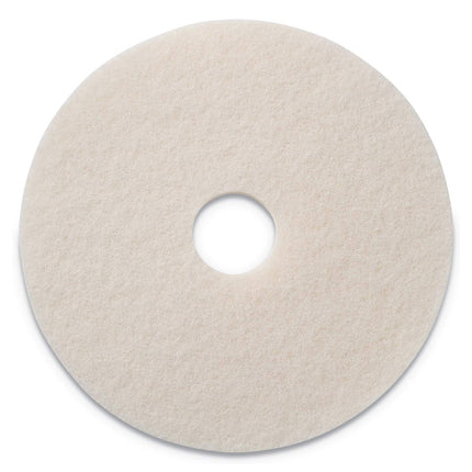 Americo Polishing Pads, 17" Diameter, White, 5/Carton