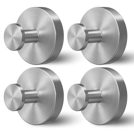 WingWider Shower Hooks for Inside Shower,Suction Cup Hooks for Glass Window,Removable Towel Hooks for Bathrooms,4 Packs(Silver)