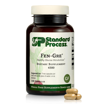 Standard Process Fen-Gre - Supports Respiratory Support & Healthy Metabolism - Aids Healthy Levels of Mucus & Phlegm - Supports Lung Health & Bronchial Tubes - Gluten-Free & Non-Dairy - 150 Capsules