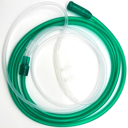 ResOne 14Ft High Flow Soft Adult Oxygen Nasal Cannula 5-Pack - Curved Prongs, Crush-Resistant Tubing - Nasal Tubes, Oxygen Concentrator Supplies - Soft Curved Nose Piece, Standard Size, 15 LPM