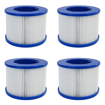 MRSTOT Screw-in Hot Tub Filter Replacement for RELXTIME/ALEKO/Wejoy Aquaspa/Co-z/Wave/CleverSpa - Threaded Cartridges for Inflatable Hot Tubs & Massage Pools (4 Pack)